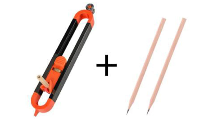 Precise Counter Gauge Profile Tool with Lock & 2 Pencils from Discount Experts