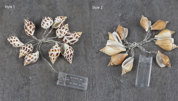 Festive Sea Shell Fairy Lights - 6 Styles at Discount Experts
