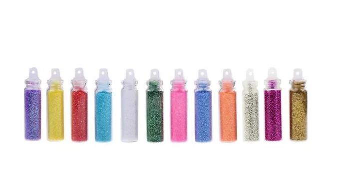 Glamza 12 Mini Glitter Bottles from Discount Experts