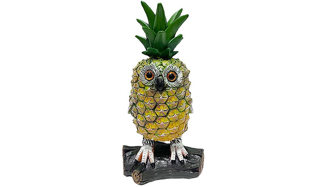 Novelty Pineapple Owl Garden Statue from Discount Experts