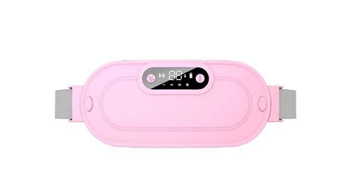 Massage Hot Compress Heating Belt - Pink or White at Discount Experts