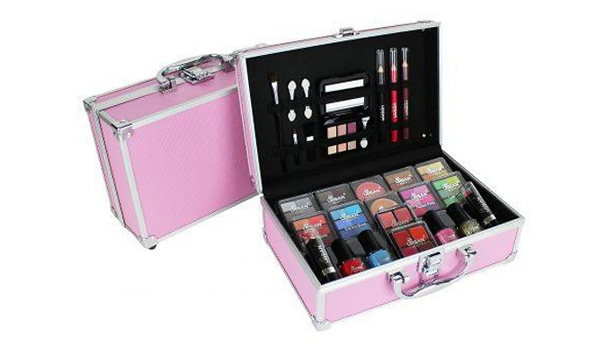 82-Piece Love Urban Beauty Vanity Case from Discount Experts