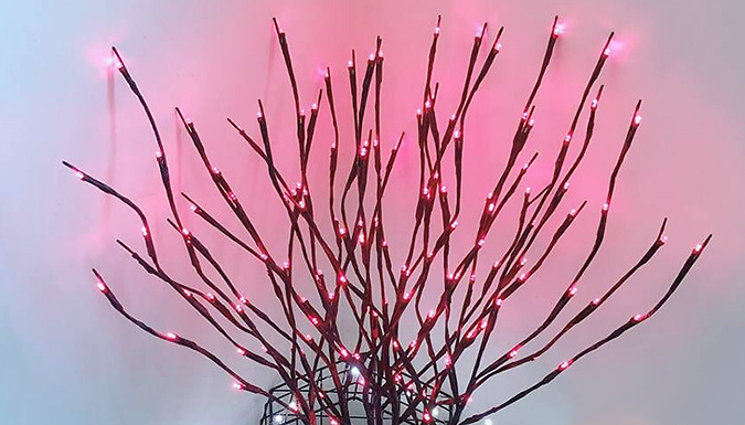 20, 40 or 80 LED Tree Twig Lights - 6 Colours at Discount Experts