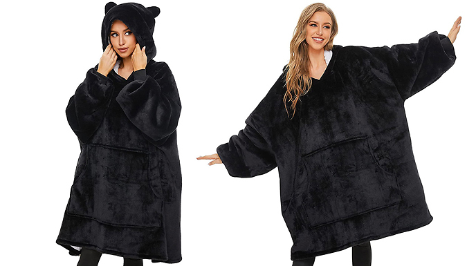 Cute Sherpa Snuggle Hoodie Blanket - 5 Colours at Discount Experts