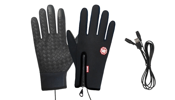Heated Touchscreen Warm Winter Gloves - 3 Sizes & 7 Colours from Discount Experts