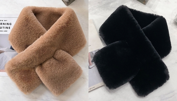 Winter Warm Fluffy Scarf - 10 Colours at Discount Experts