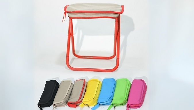 Portable Folding Camping Stool with Carry Bag - 7 Colours. at Discount Experts