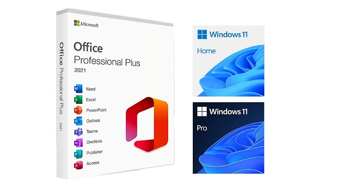 Microsoft Office 2021 & Windows 11 Home or Pro Bundle