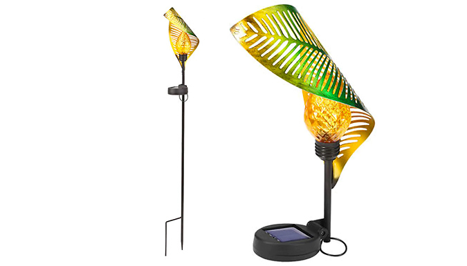 Outdoor Metal Leaf Solar Garden Light at Discount Experts