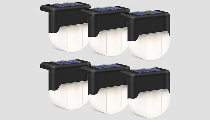 6x Solar Powered Garden Fence Lights at Discount Experts