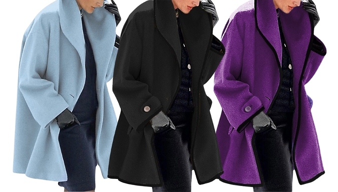 Women's Oversized Winter Coat - 7 Colours & 5 Sizes from Discount Experts