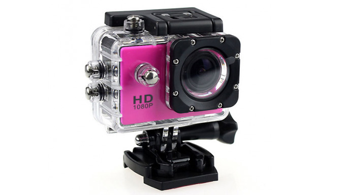 Full HD 1080P Sports Action Camera - 7 Colours