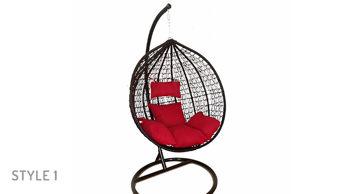 Single Egg Hanging Rattan Swing Chair - 6 Options from Discount Experts