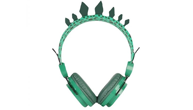 Children's Green Dinosaur Cartoon Headphones at Discount Experts