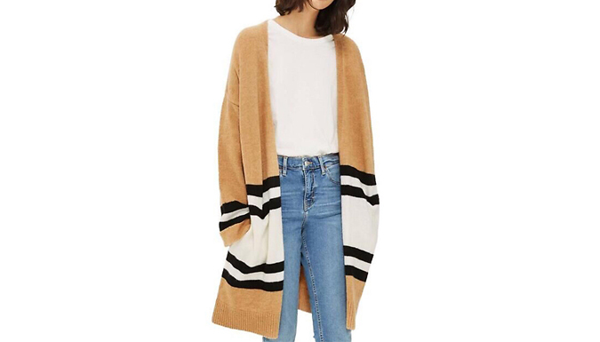 Striped Block Cardigan - 2 Colours from Discount Experts