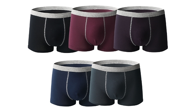 2 or 4-Pack Mens Cotton Boxer Shorts - 2 Styles, 6 Colours, 5 Sizes at Discount Experts