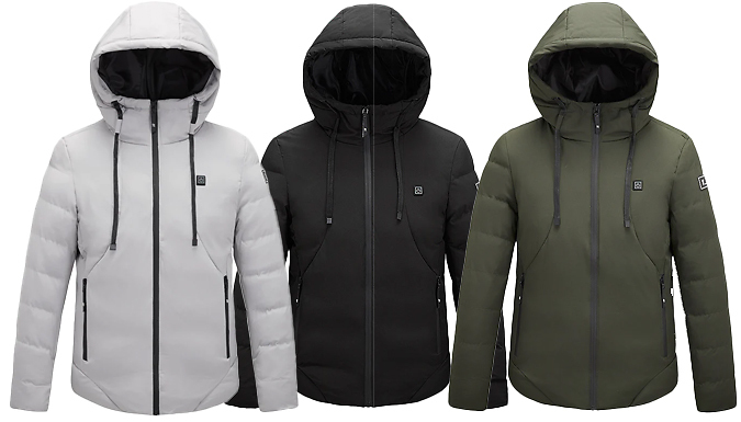 Men's USB Heated Winter Coat - 3 Colours & 5 Sizes at Discount Experts