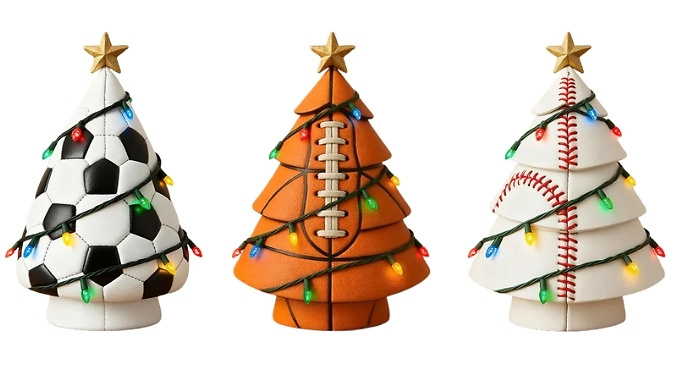 Sports Ball Christmas Tree Decoration - 8 Options. at Discount Experts