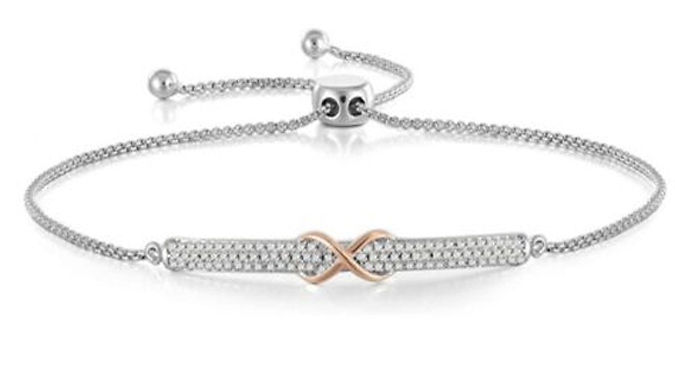 Rose Gold Infinity Created Diamond Bracelet at Discount Experts