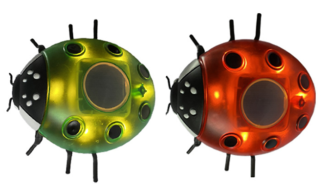 1 or 3 Solar Powered Ladybird Garden Lights - 3 Colours from Discount Experts
