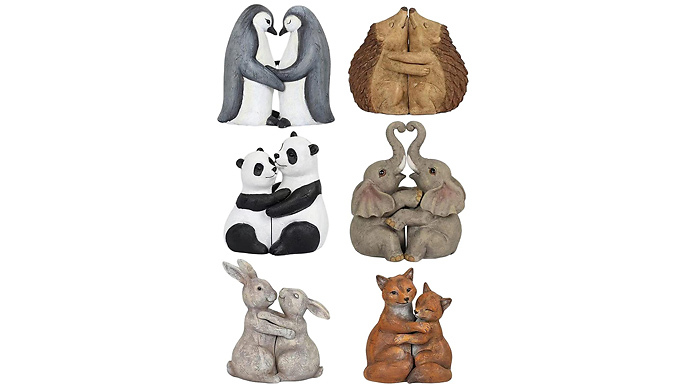 Animal Couple Hugging Figurine - 7 Designs from Discount Experts