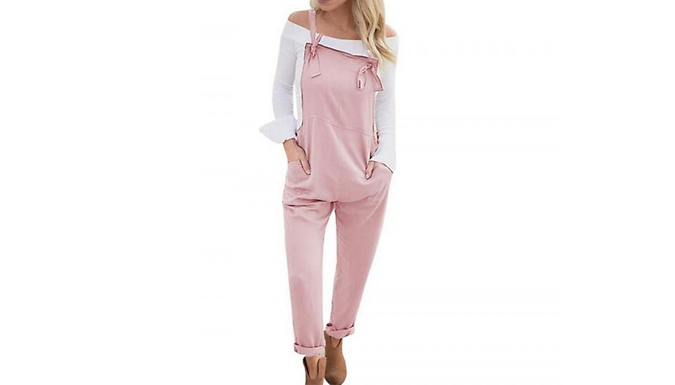 Loose Casual Dungarees - 3 Colours & 3 Sizes from Discount Experts