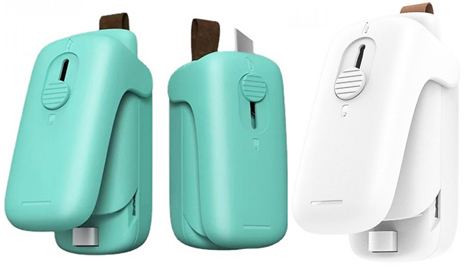 2-in-1 Portable Heated Bag Sealer & Cutter - 4 Colours from Discount Experts