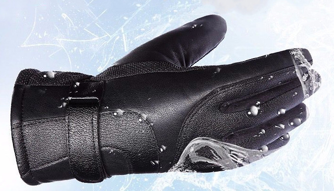 Men's PU Leather Waterproof Touch Screen Gloves - 3 Colours at Discount Experts