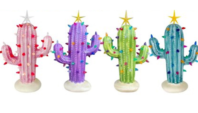 Cactus Light Up Christmas Tree - 4 Colours at Discount Experts