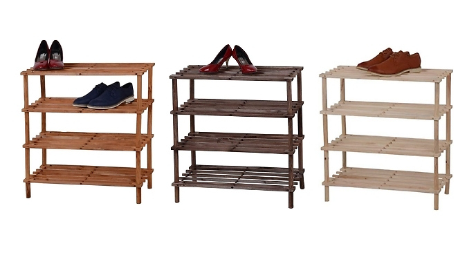 Storage Wooden Shoe Rack - 3 Sizes, 3 Colours at Discount Experts