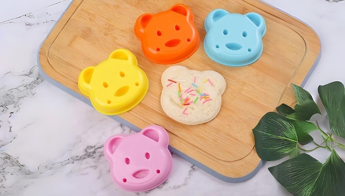 6-Piece Cute Cartoon Sandwich Moulds from Discount Experts