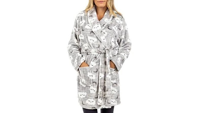 Cloud Print Dressing Gown Robe - 5 Sizes from Discount Experts