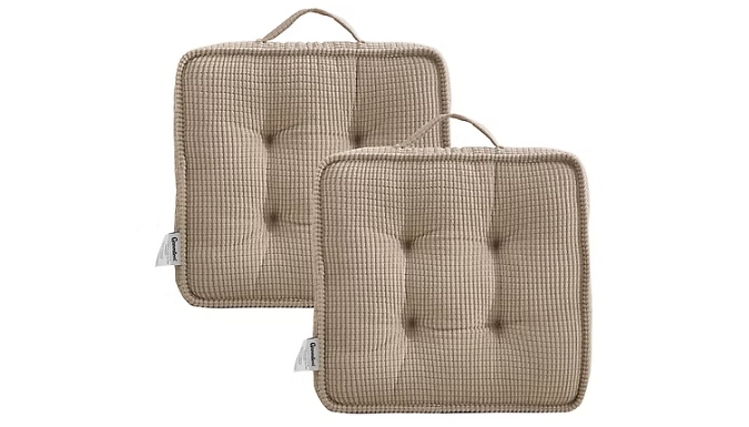 Set of 2 or 4 Chair Cushions - 5 Colours at Discount Experts