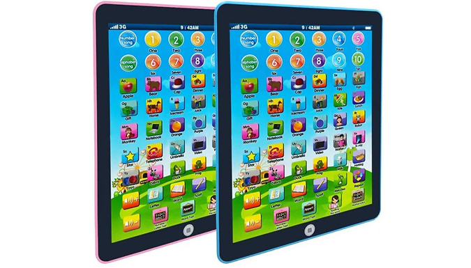 Kid's Electronic Interactive Learning Pad - 2 Colours from Discount Experts