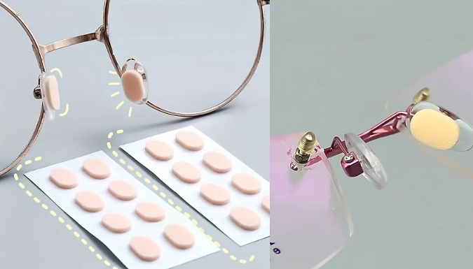 16-Pack Eyeglasses Nose Pads - 2 Colours from Discount Experts