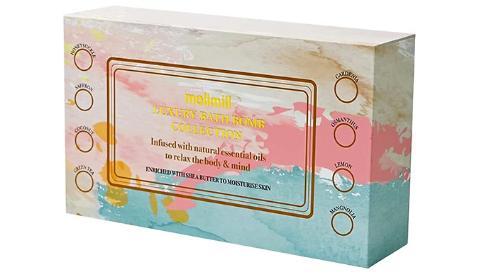 8-Piece Shea Butter Infused Bath Bomb Gift Set - Includes 8 Scents at Discount Experts