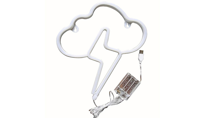LED Thunder & Lightning Cloud Light - 2 Colours from Discount Experts