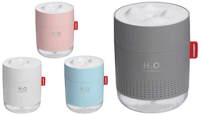Mini 500ml Misting Humidifier with LED Light - 4 Colours at Discount Experts