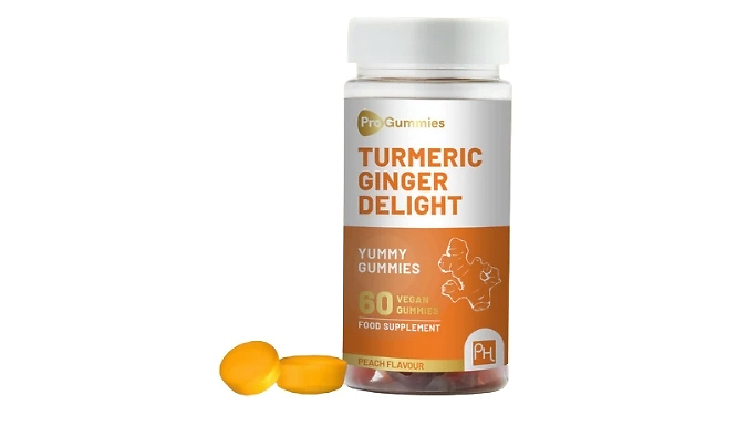 Inflammation Protection Turmeric & Ginger Gummies - Peach Flavour. at Discount Experts