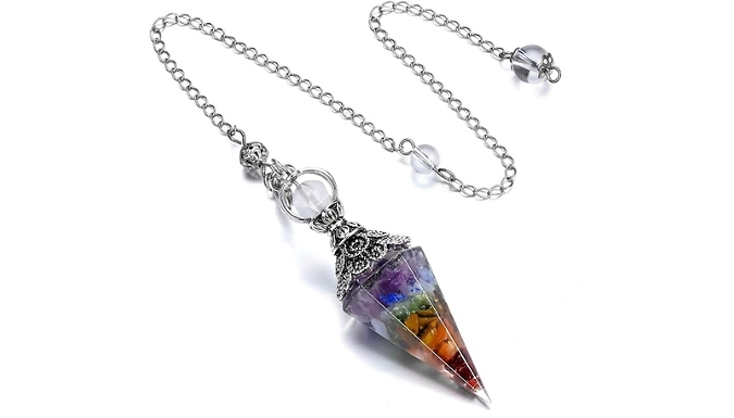 Healing Crystal Dowsing Necklace - 2 Chain Colour Options, 13 Designs from Discount Experts