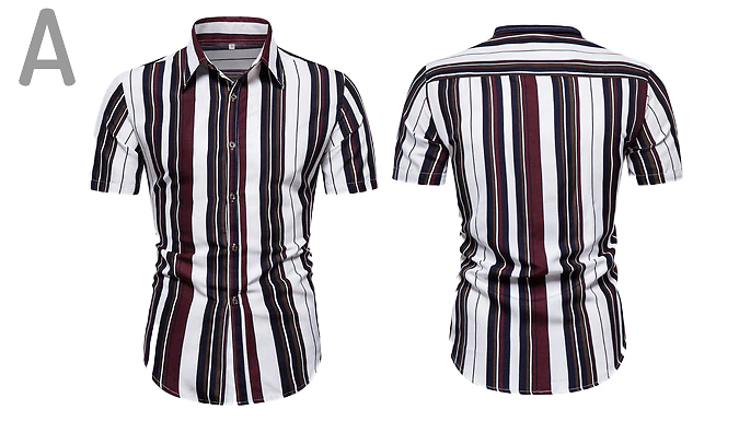 Men’s Button Down Beach Shirt – 8 Styles & 5 Sizes Deal Price £12.99