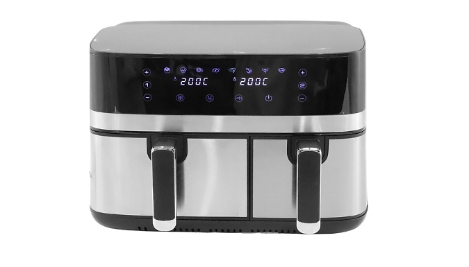 8.2L Dual Zone Air Fryer with Digital Display – 8 Preset Functions! 8.2L Dual Zone Air Fryer with Digital Display – 8 Preset Functions!