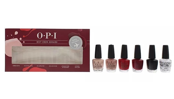 OPI Best Crew Abroad 6-Piece Nail Polish Gift Set from Discount Experts