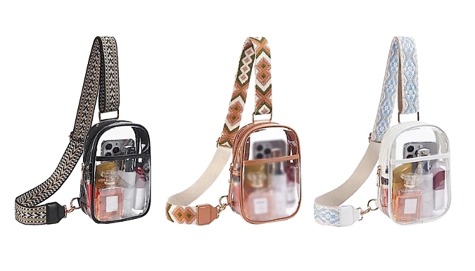 Clear Stadium-Approved Crossbody Bag - 3 Colours at Discount Experts