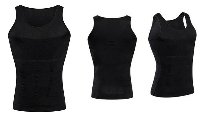 1, 2 or 4 Men's Shaper Vests - 2 Colours and 4 Sizes from Discount Experts