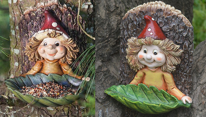 Woodland Creature Mounted Ornamental Bird Feeder from Discount Experts