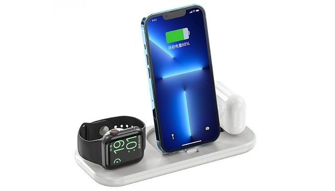 2-in-1 or 3-in-1 Wireless Charging Station - 2 Colours from Discount Experts