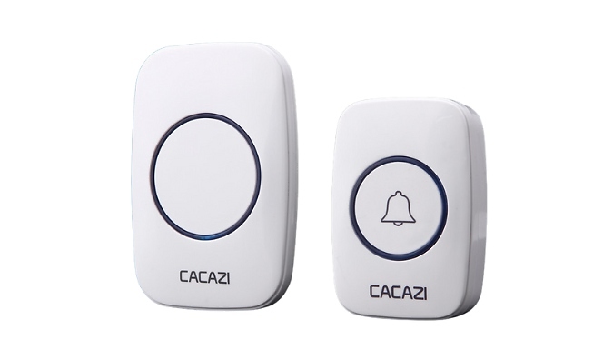 2-Piece Wireless Outdoor Doorbell - Black or White at Discount Experts