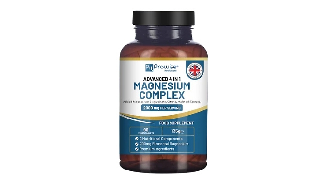 4-in-1 Magnesium Glycinate Tablets - Sleep Support, Extra Energy, Healthy Muscles & A Happy Heart. from Discount Experts