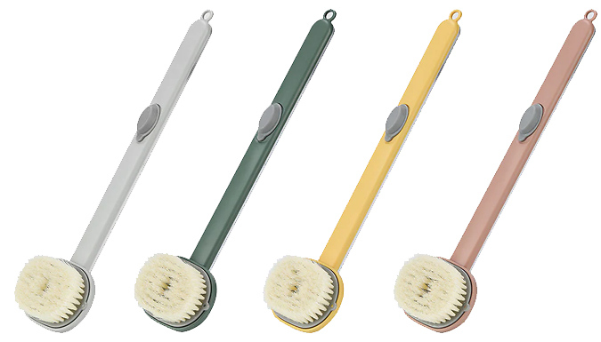 Exfoliating Bathing Brush with Long Handle - 4 Colours at Discount Experts